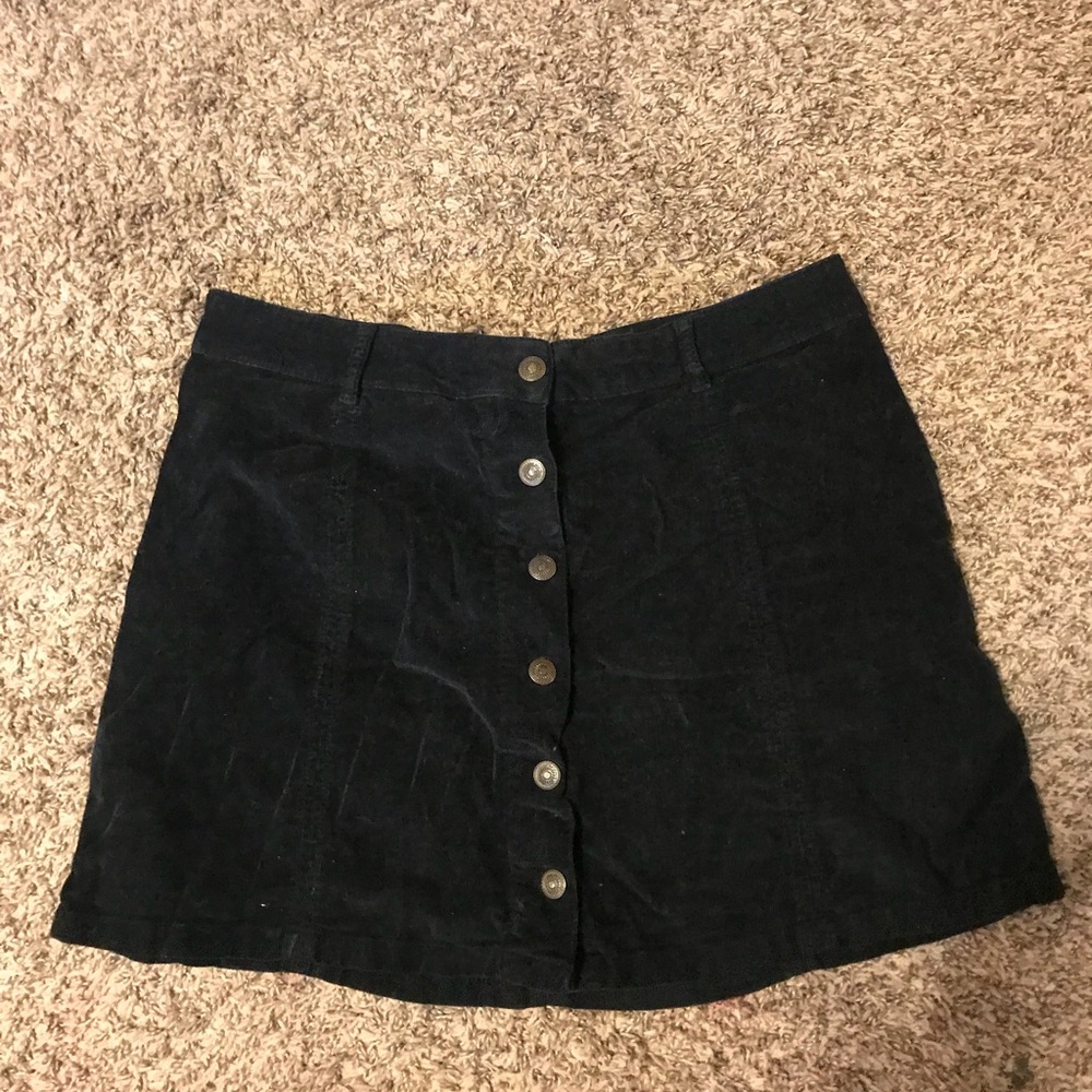 American Eagle Corduroy Black Skirt